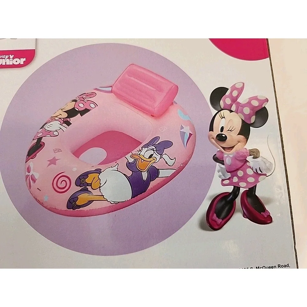 Minnie Mouse Disney Jr Baby/Toddler Pool Float Watercraft‎ Inflatable 6-18M NIB